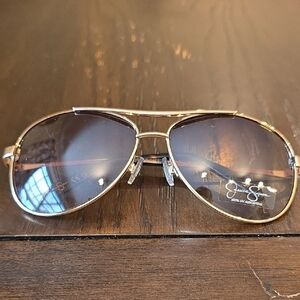 Jessica Simpson Gold Aviator Style Sunglasses